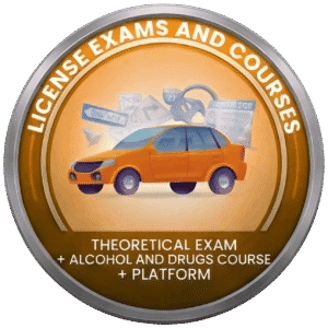 Theoretical Exam + Alcohol and Drugs Course + Platform