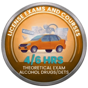 Knowledge Exam + 4 hrs Alcohol & Drug Course / 6 hrs DETS