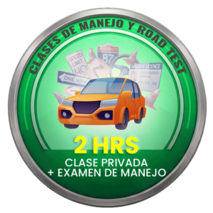 Clase Privada 2 hrs + Examen de Manejo